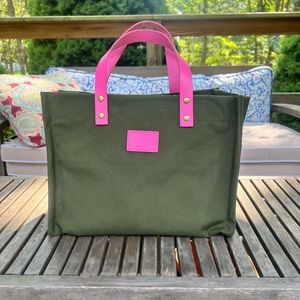 Parker Thatch small Mimi bag Olive and Pink